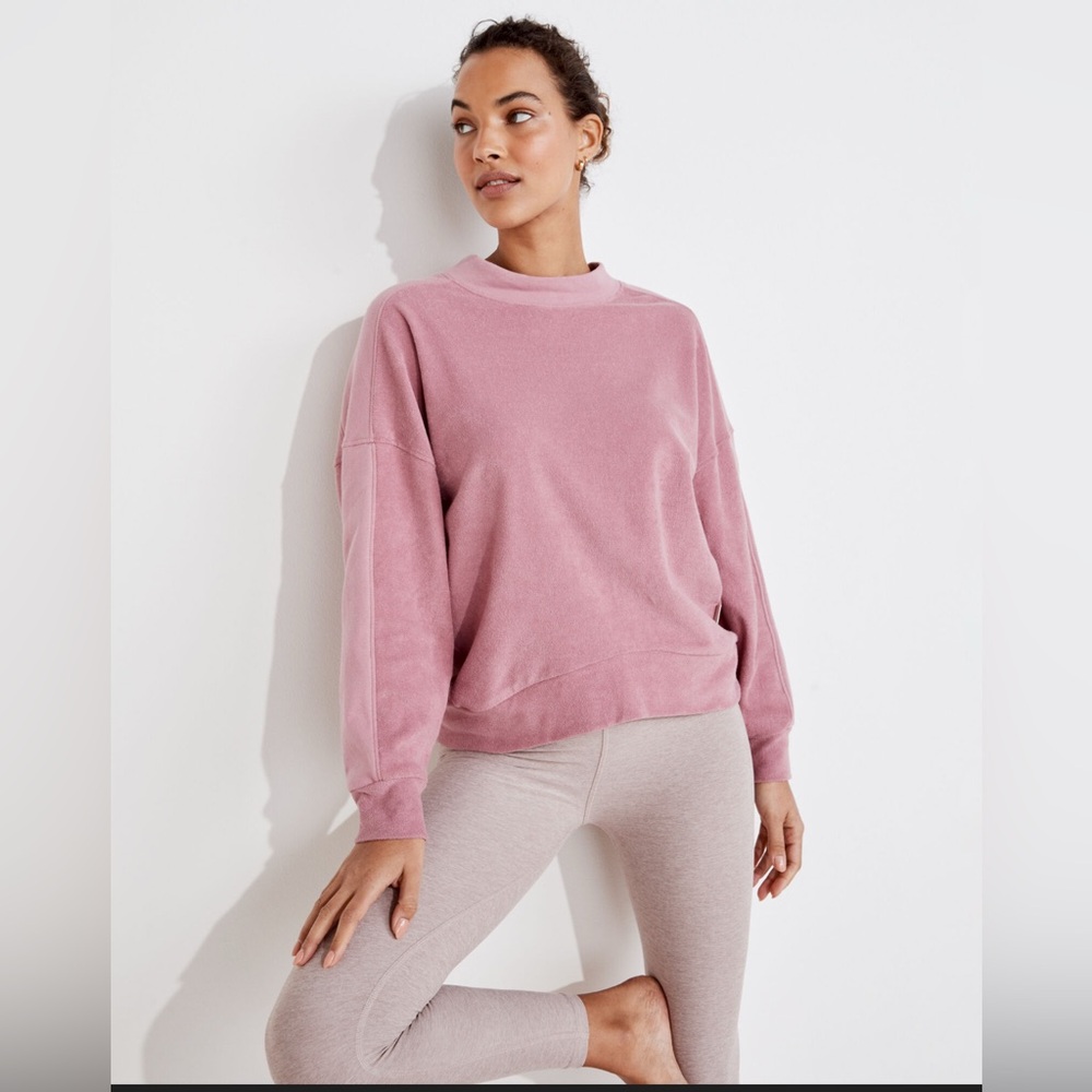 EUC Varley Lyle Terry Cloth Crewneck Pullover